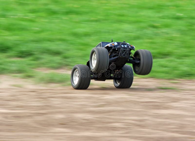 Speeding RC car royalty free stock photography