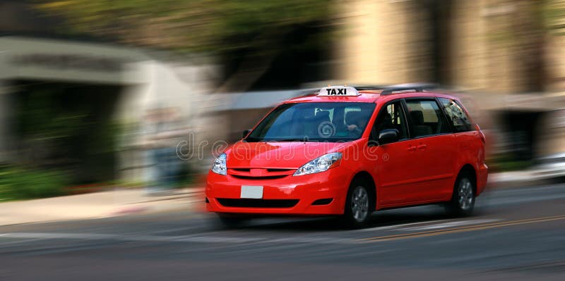 Speeding taxicab royalty free stock photography