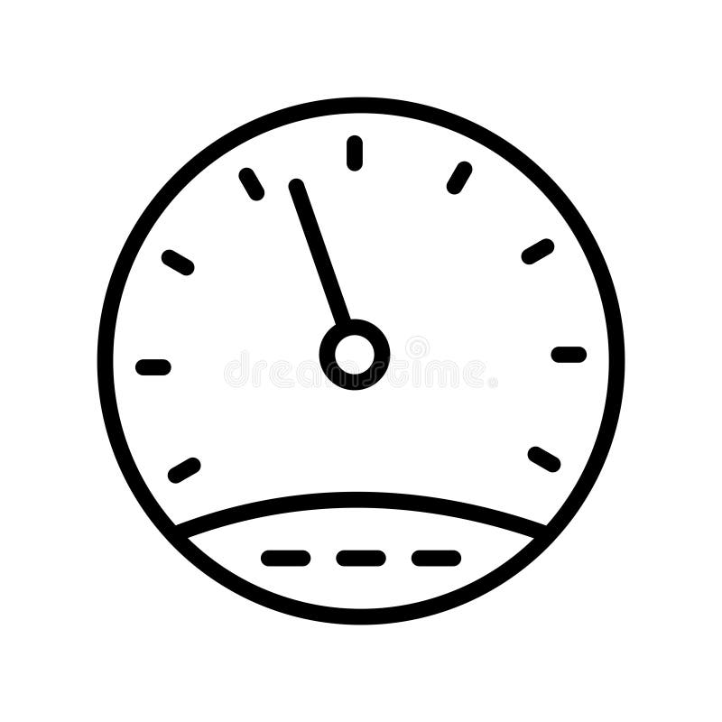 Speedmeter thin line vector icon stock illustration Speedmeter thin line vector icon stock illustration