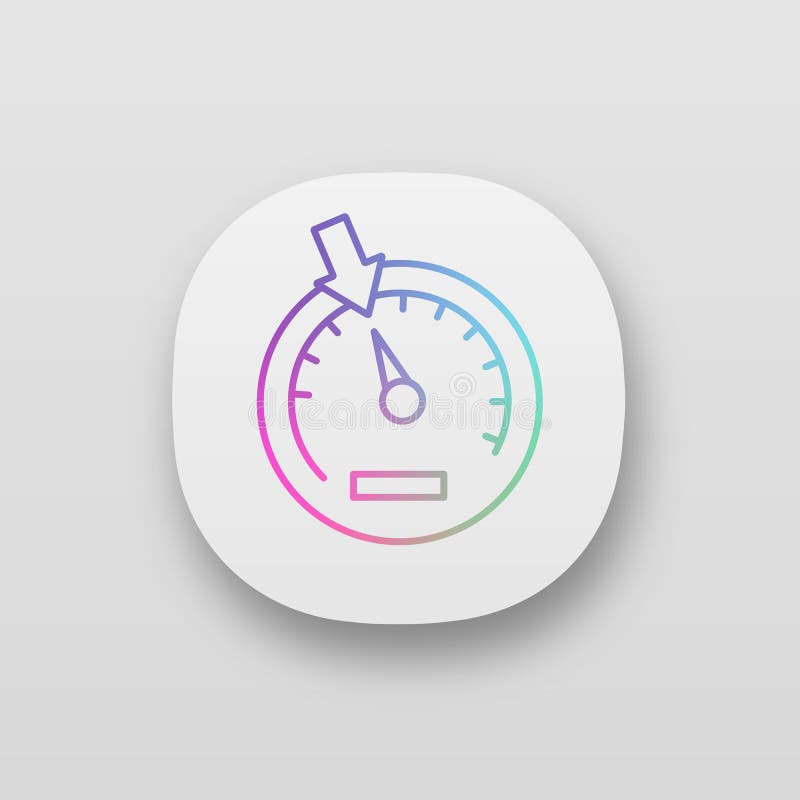 Speedometer app icon stock vector. Illustration of gauge 175553632