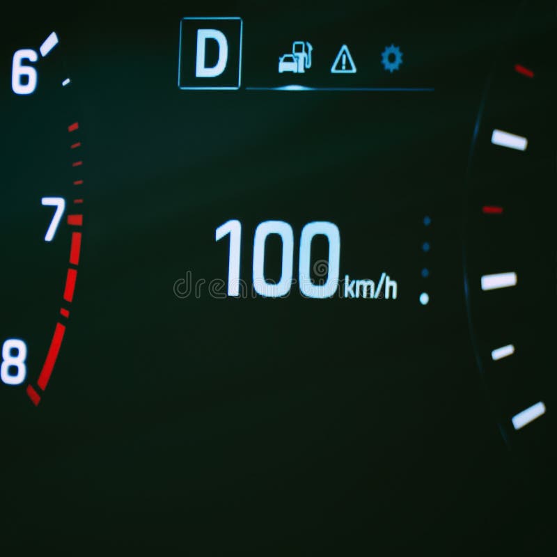 Speedometer in the Car on the Dashboard Stock Image Image of driver