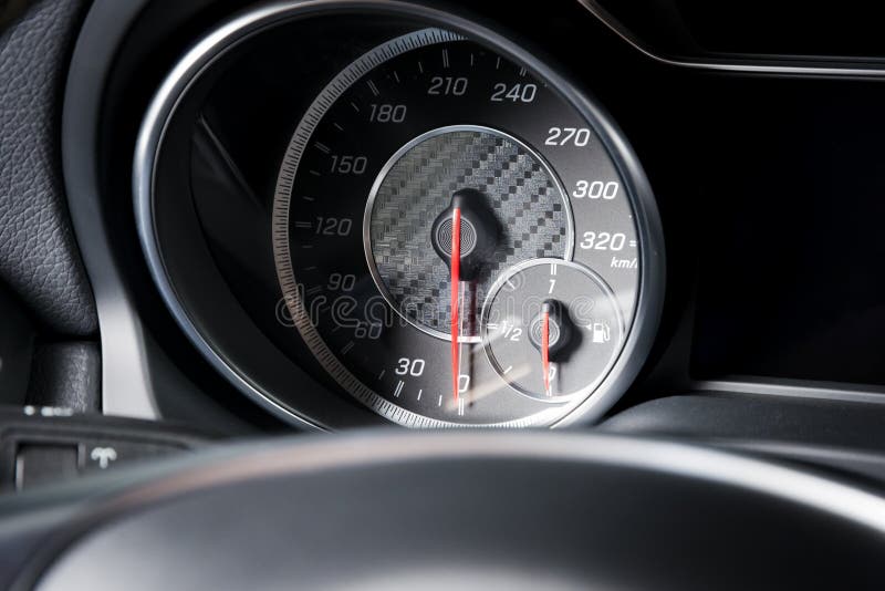 Speedometer in a car stock image. Image of transportation 100278009