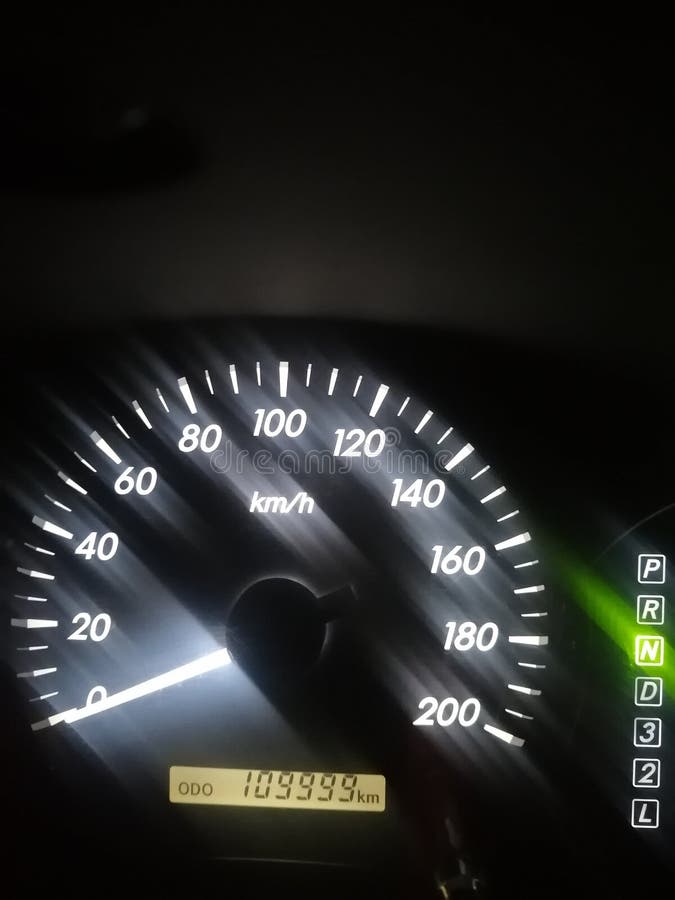 Speedometer and Cruise Control Automatic Car Stock Image Image of