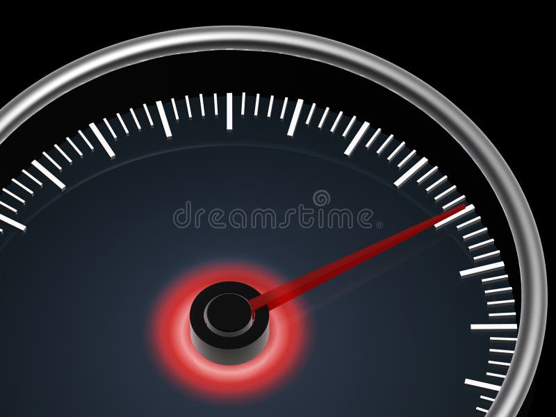 Speedometer on dark background vector illustration
