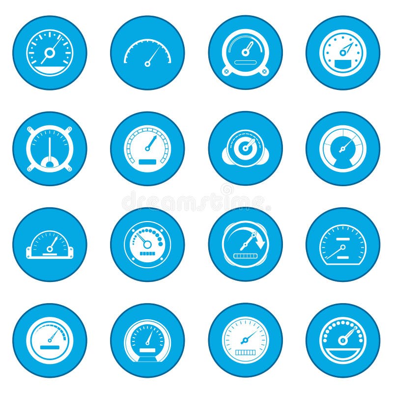 Speedometer icon blue stock vector. Illustration of design 93051040