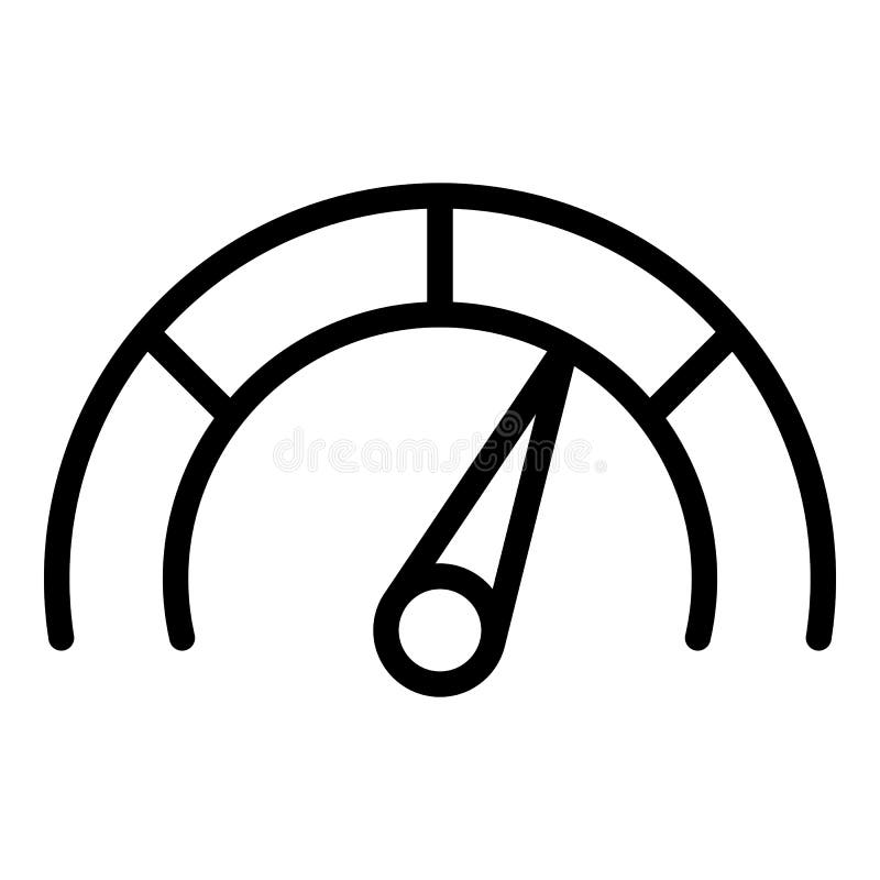 Speedometer Icon Outline Vector. Meter Indicator Stock Vector