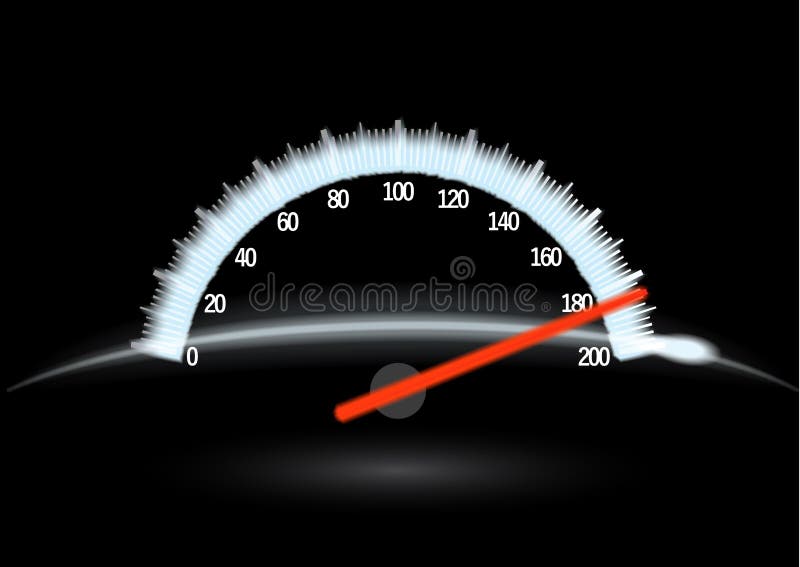 Speedometer & night vector illustration