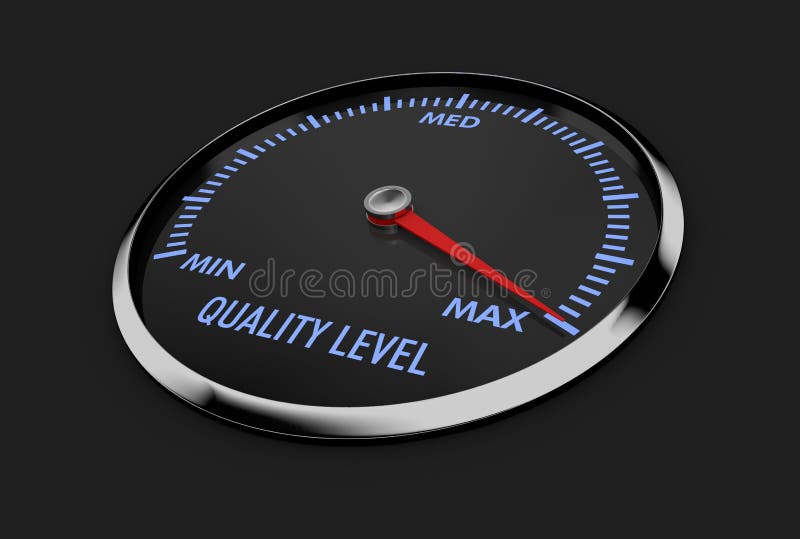 Speedometer - quality level vector illustration