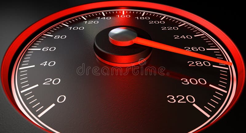Speedometer Red Fast Speed vector illustration