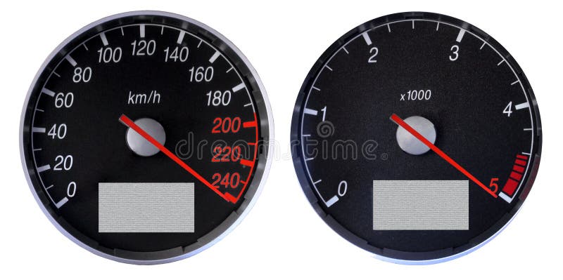 Speedometer and tachometer