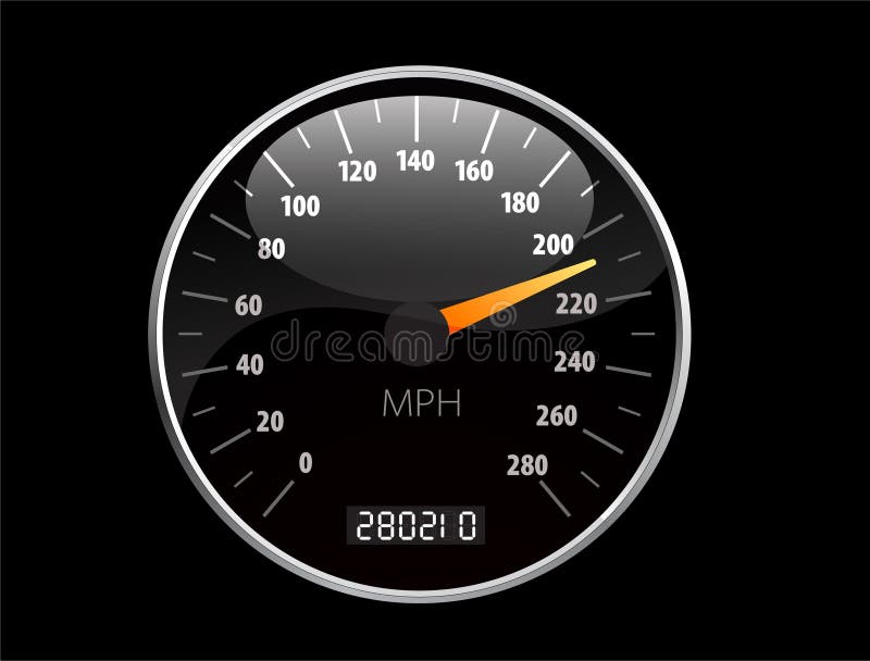 Spidometer 2 stock vector. Illustration of dashboard, mileage 5745452