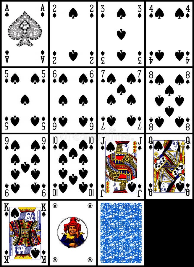 Speelkaarten - het spadeskostuum
