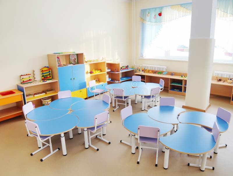 Speelkamer in een kleuterschool royalty-vrije stock fotografie Speelkamer in een kleuterschool royalty-vrije stock fotografie