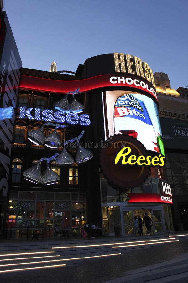 Speicher Las Vegass Hershey bis zum Nacht lizenzfreie stockbilder Speicher Las Vegass Hershey bis zum Nacht lizenzfreie stockbilder
