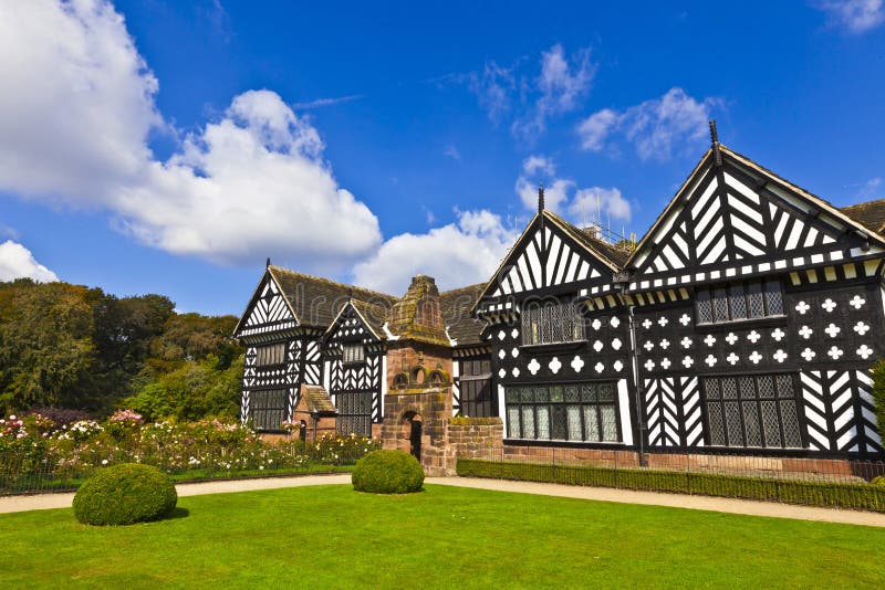 Speke Hall Elizabethan mansion and grounds.