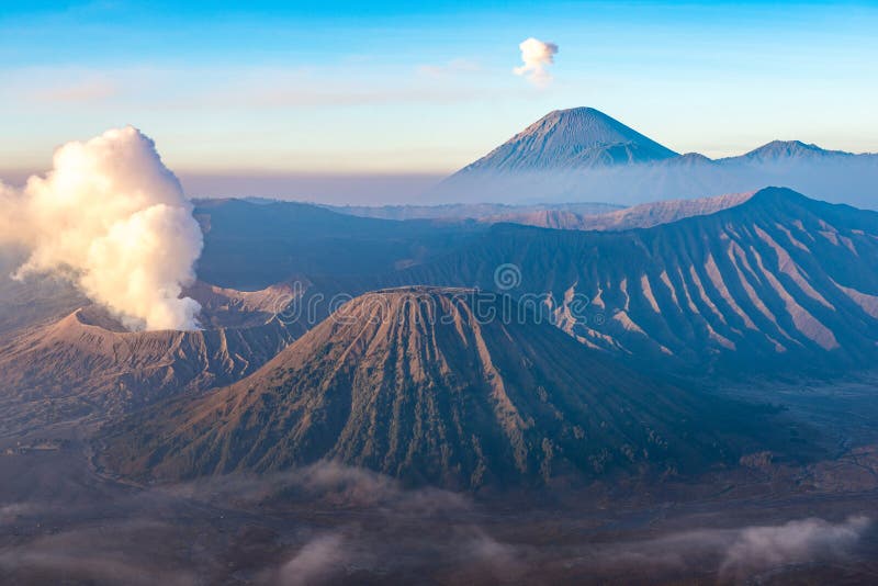 Mount Bromo is located in the Bromo Tengger Semeru National Park in East Java, a mountainous highland ranging between 1,000 to 3,676m above sea level. Mount Bromo is located in the Bromo Tengger Semeru National Park in East Java, a mountainous highland ranging between 1,000 to 3,676m above sea level.