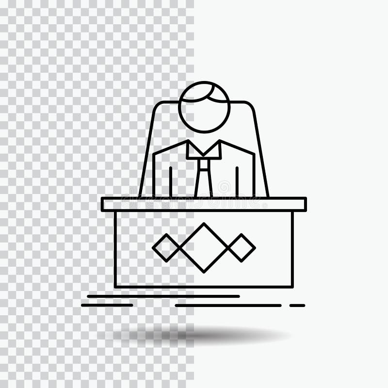 spel, Werkgever, legende, meester, CEO Line Icon op Transparante Achtergrond Zwarte pictogram vectorillustratie royalty-vrije illustratie spel, Werkgever, legende, meester, CEO Line Icon op Transparante Achtergrond Zwarte pictogram vectorillustratie royalty-vrije illustratie