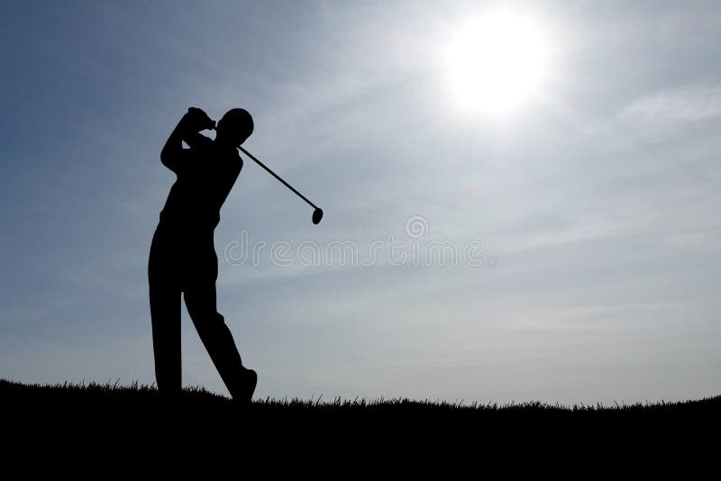 Spela blå himmel för golf arkivbilder Spela blå himmel för golf arkivbilder