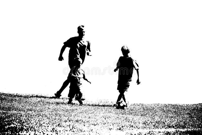 Spelaresilhouettefotboll royaltyfria bilder