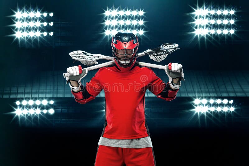 Lacrosse player, athlete. Download photo for sports betting advertisement. Website header. Sports design in neon glow.Sport and motivation wallpaper. Lacrosse player, athlete. Download photo for sports betting advertisement. Website header. Sports design in neon glow.Sport and motivation wallpaper