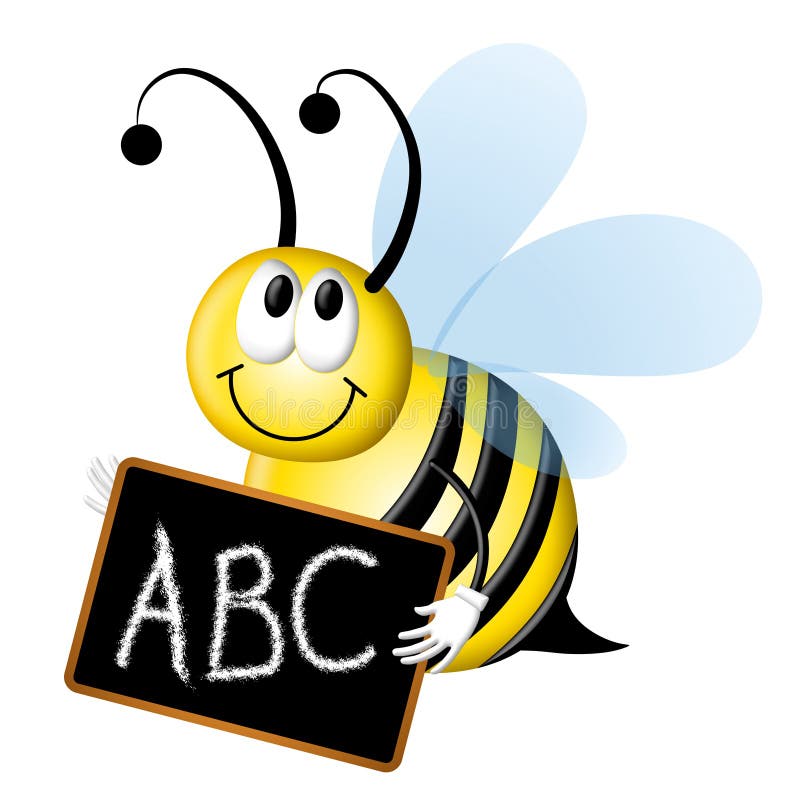 Príklad predstavovať bumblebee spelling bee s tabule a ABC.