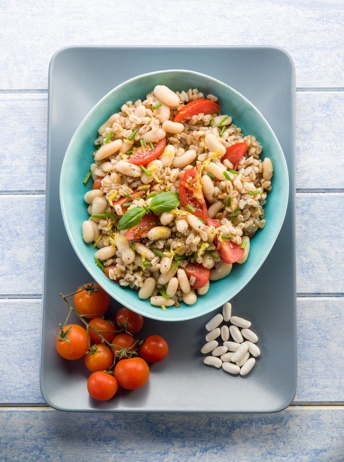 Spelt risotto with beans stock photo. Image of green 29846584