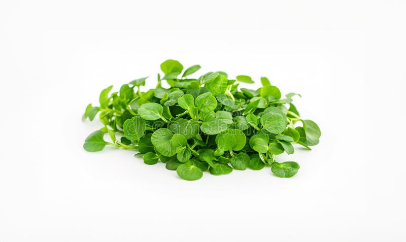 Spets av färska mikrogreens på vit bakgrund vektor illustrationer