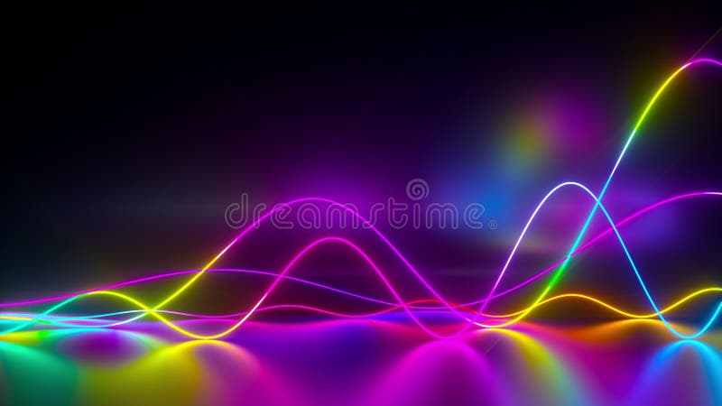 Spettacolo laser di linee di neon astratte archivi video