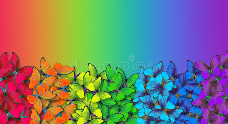 Spettro dell'arcobaleno Colori del Rainbow Modello del fondo multicolore di struttura di morpho delle farfalle estratto naturale fotografia stock Spettro dell'arcobaleno Colori del Rainbow Modello del fondo multicolore di struttura di morpho delle farfalle estratto naturale fotografia stock