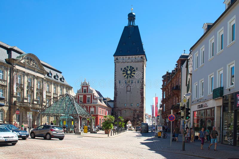 Speyer, Germany - 02 July 2022: The Old Gate was formerly the main western city gate of the medieval fortress royalty free stock image Speyer, Germany - 02 July 2022: The Old Gate was formerly the main western city gate of the medieval fortress royalty free stock image