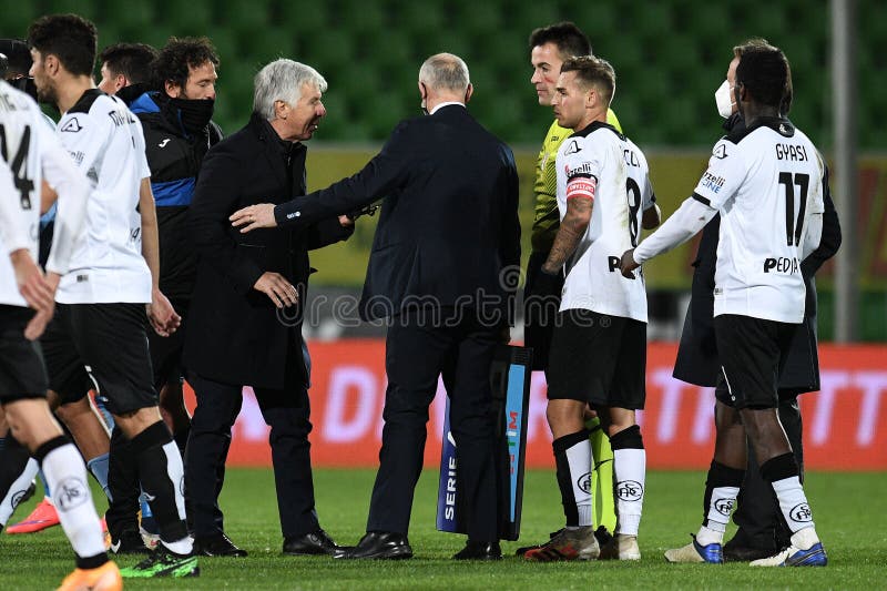 gian piero gasperini manager of atalanta bc protests against referee rapuano during Italian football Serie A match Spezia vs Atalanta in la spezia, Italy, November 21 2020 Photo Matteo Papini/ LM