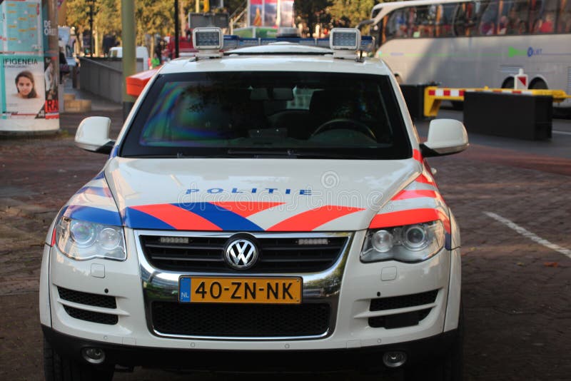 Special armoured police vehicle in The Hague in the Netherlands for protection of embassies and other diplomat buildings. Special armoured police vehicle in The Hague in the Netherlands for protection of embassies and other diplomat buildings.