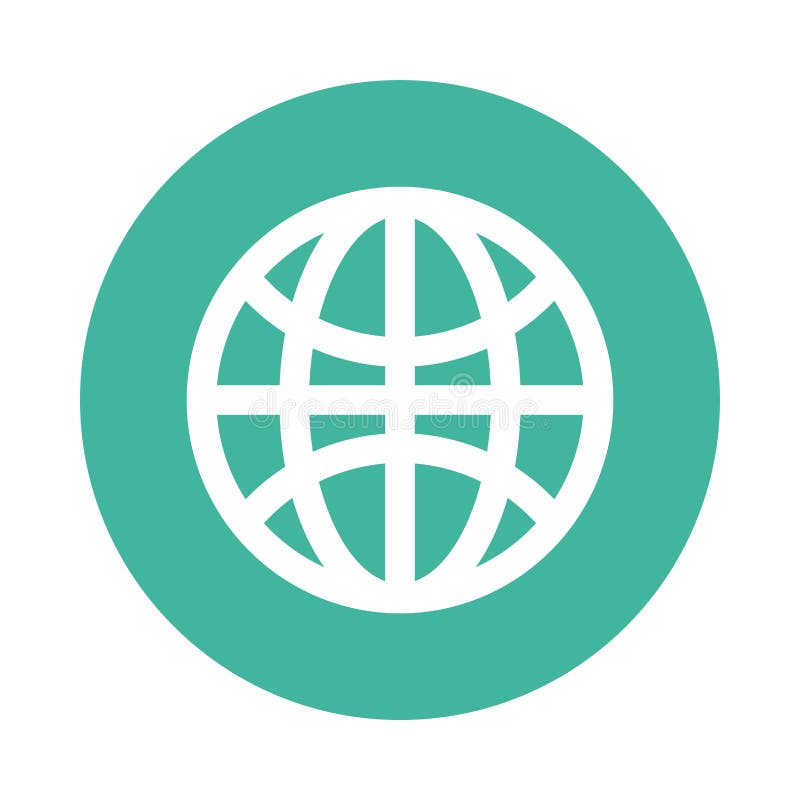 Sphere browser block style icon royalty free illustration