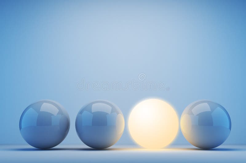 Sphere för innovation för begrepp 3d lysande royaltyfri illustrationer