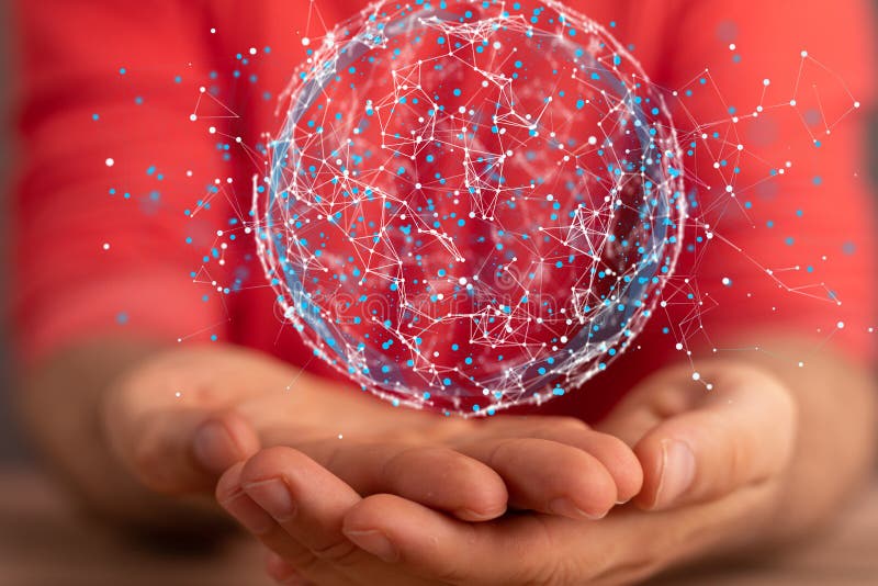 Sphere network structure - abstract design connection design royalty free stock photo