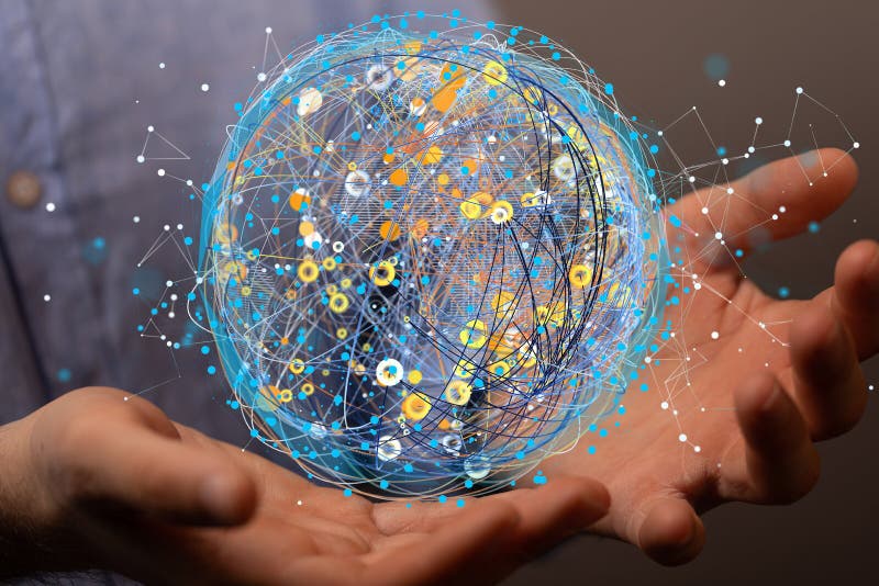 Sphere network structure - abstract design connection design royalty free stock images