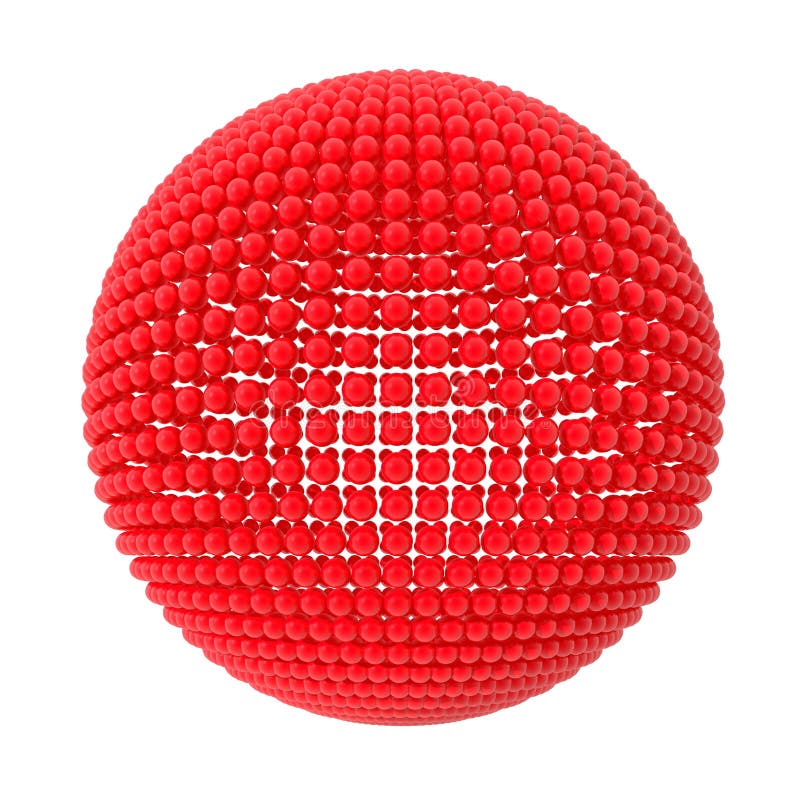 Sphere from red spheres