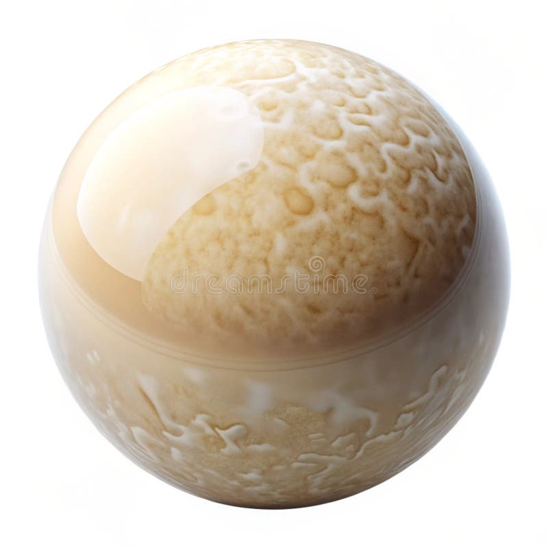 Sphere with white and beige textures stock illustration