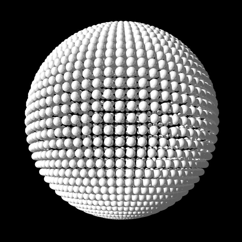 Sphere from white spheres