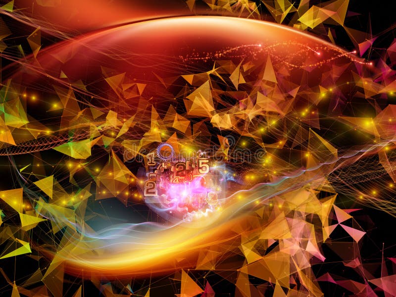 Spheres of Virtual World stock illustration. Illustration of