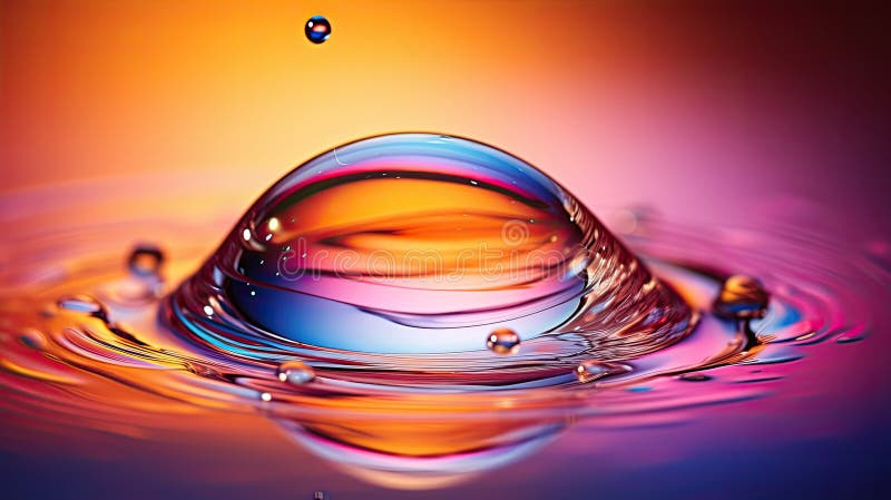 Spherical droplet oil vector illustration