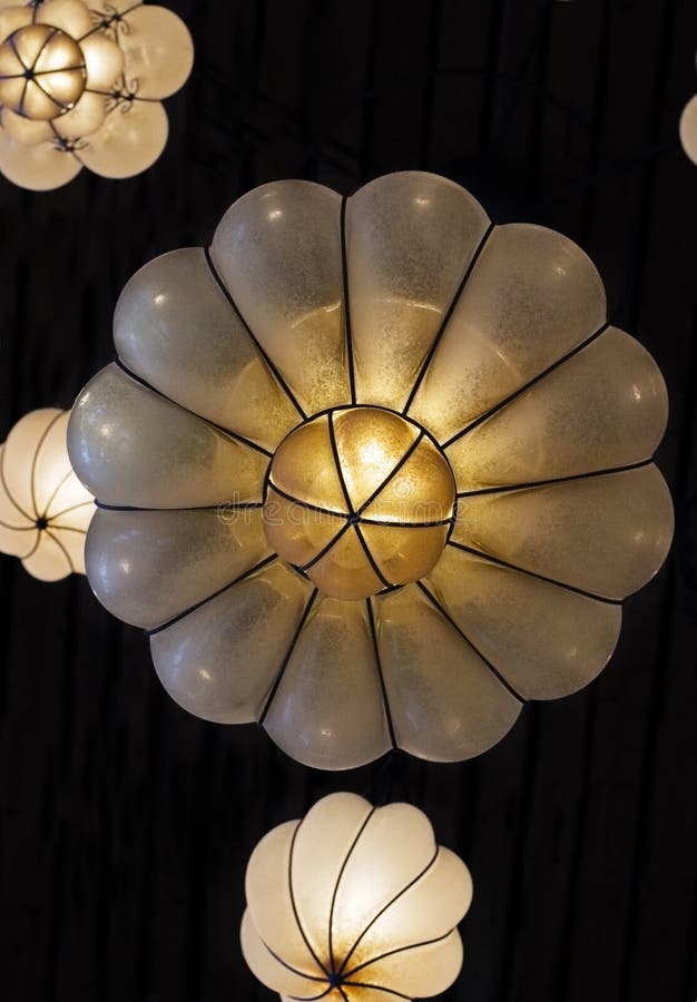 Spherical light fixtures stock image. Image of white, energy 5810741