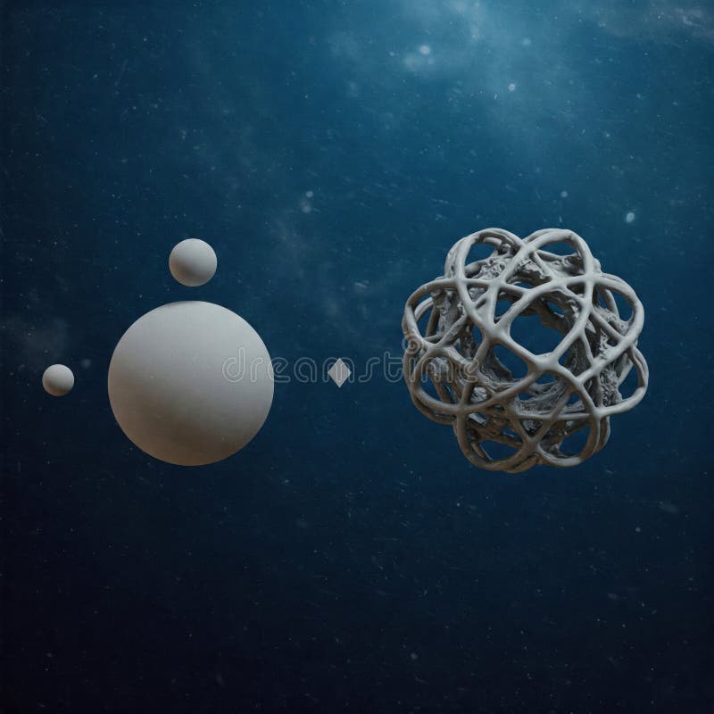 Spherical shapes and complex abstract structure. royalty free stock images