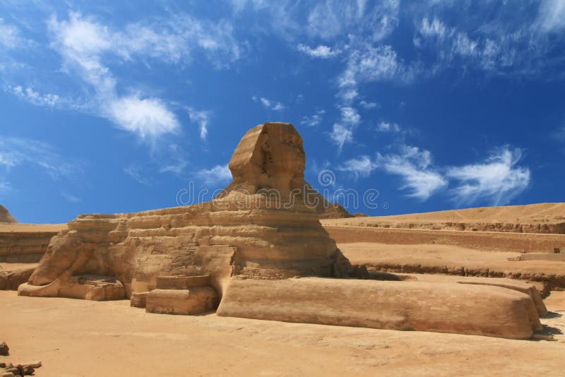 The great Sphinx in Egypt under a great sky. The great Sphinx in Egypt under a great sky