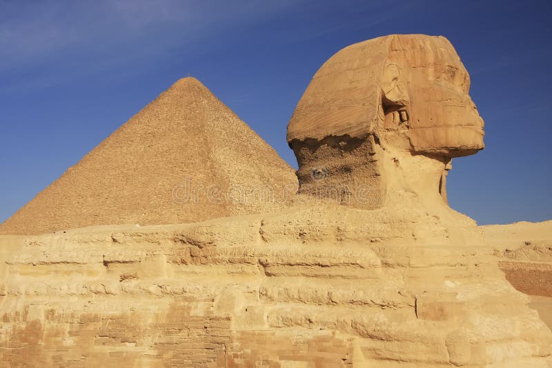 The Sphinx and Great Pyramid of Khufu, Cairo