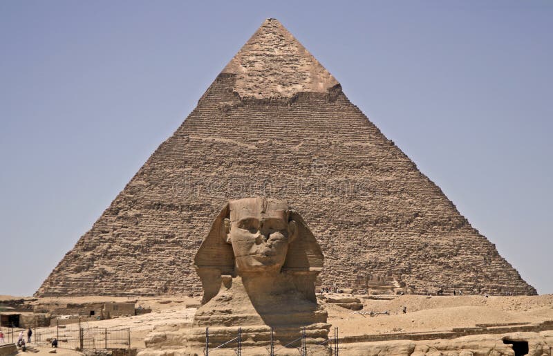 Sphinx and Pyramid royalty free stock images Sphinx and Pyramid royalty free stock images