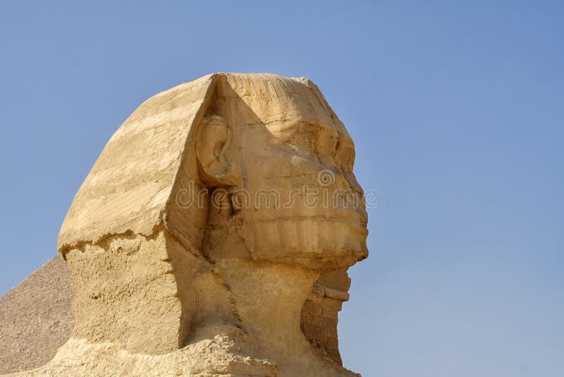 Sphinx égyptien, la tête photographie stock Sphinx égyptien, la tête photographie stock