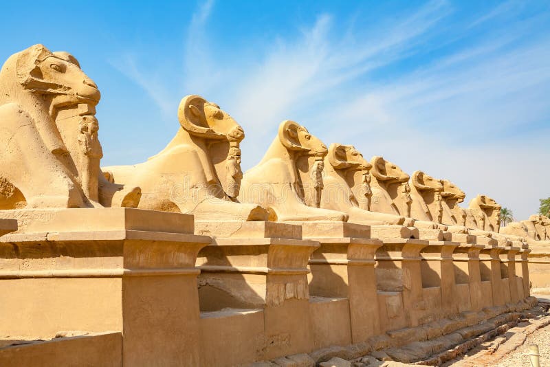 Sphinxes Avenue. Luxor, Egypt Stock Image Image of mythology