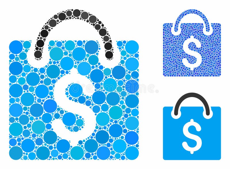 Sphopping Bag Composition Icon（购物袋合成图标） 向量例证