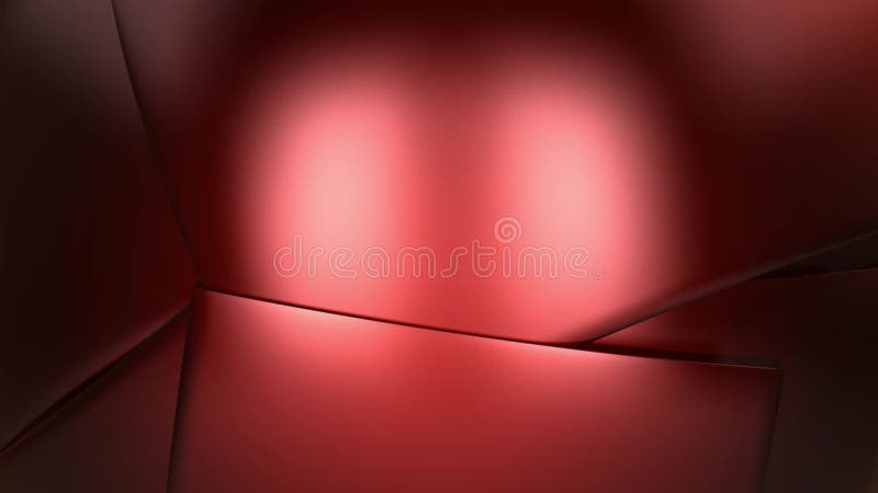 Sphère animée abstraite dynamique de bandes rouges à rotation réfléchissante imbriquées Animation 3D d'arrière-plan